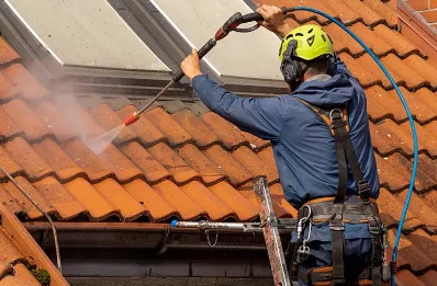 Démoussage et hydrofuge de toiture à Trésauvaux